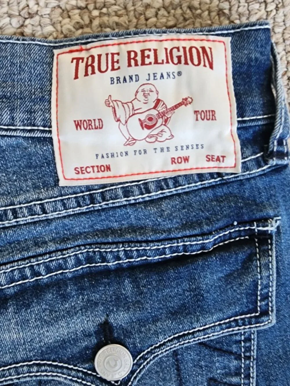 NWT True Religion Men's Ricky Straight Jeans Size W32 L34